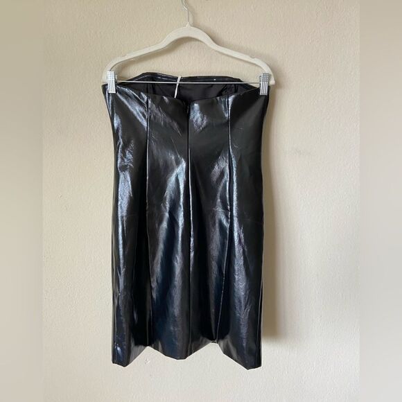 NWT Staud Tracing Mini Black Dress Strapless Size 10 - Picture 9 of 12